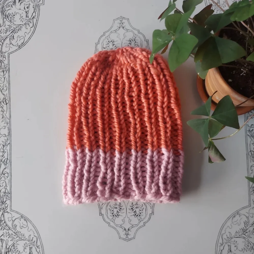 Hand Knit Chunky Pastel Beanie - Picture 1 of 4